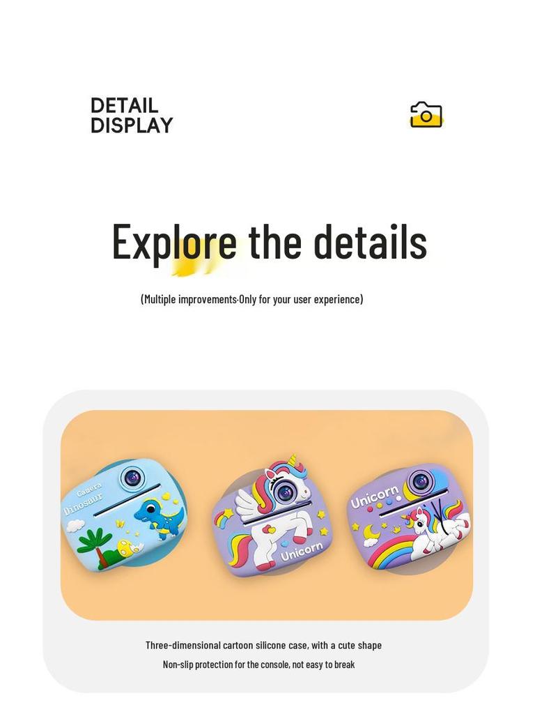 D1 Polaroid Kids Mini Cameră Duală: Imprimare de înaltă definiție și jucărie digitală