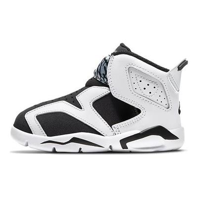 Air 6 Retro Little Flex TD Weiß Schwarz Baby Sneaker Pure-Platinum CT4417-100