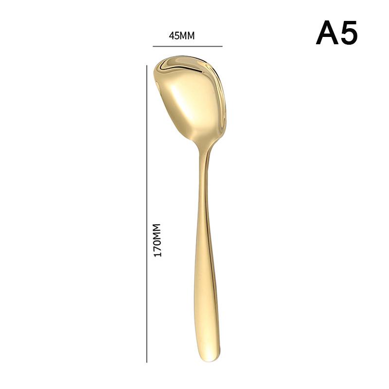 Big Salad Spoon Fork Set Stainless Steel Kitchen Food Server Pasta Utensils Public Gold Tableware Using Buffet Restaurant Tools