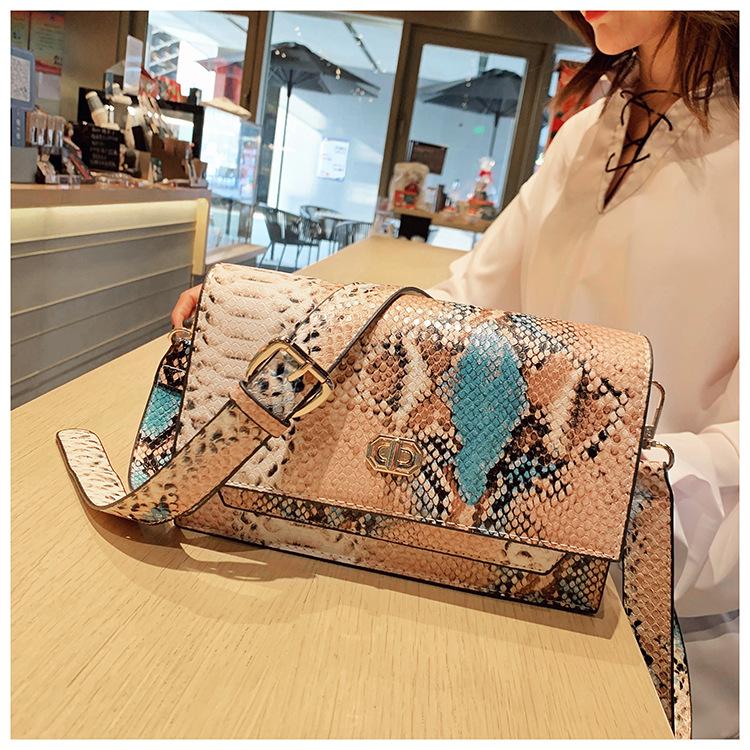 SCIONE Bag Women 2020 New Fashion Pu Snake Pattern Women Bag Shoulder Bag Women Messenger Bag