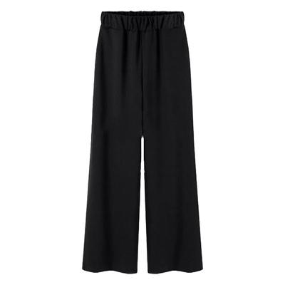 Gepolsterte Hosen in Übergröße für Frühling und Herbst, gerade Hosen mit weitem Bein, für Mütter mittleren Alters und ältere Mütter, lockere Hosen