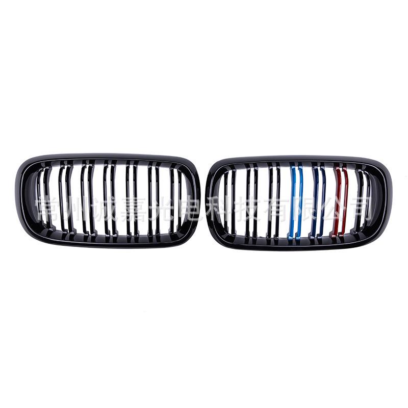 Glossy Black Grille for BMW X5/X6 F15/F16 Models (2014-2017) with Dual-Line Tri-Color Design