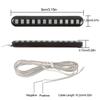 2pcs Universal 12LED Light Strip Motorcycle Motorbike Turn Signal Indicators Light Lamp Amber