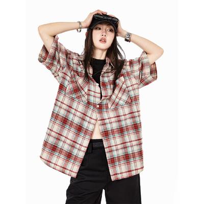 Retro Plaid Shirt For Women In Spring And Autumn, Thin Style, Summer Loose Design, Niche Long Sleeved Shirt, Outerwear, Inch Shirt
