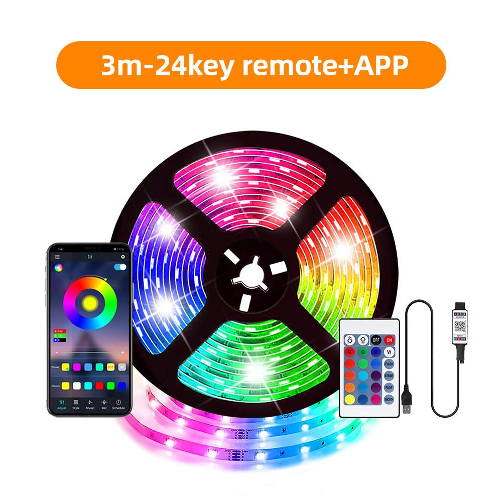 40M 5V USB RGB Led Strip TV Backlight, Music Sync APP Color Changing, Cuttcable LED Lights for Room Home Party Bedroom Decor