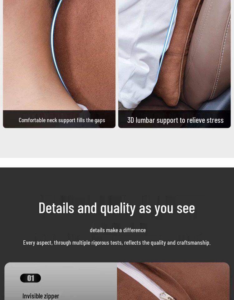 Infiniti Q50L/QX50/QX60/Q70L Car Headrest & Lumbar Support Cushion Set
