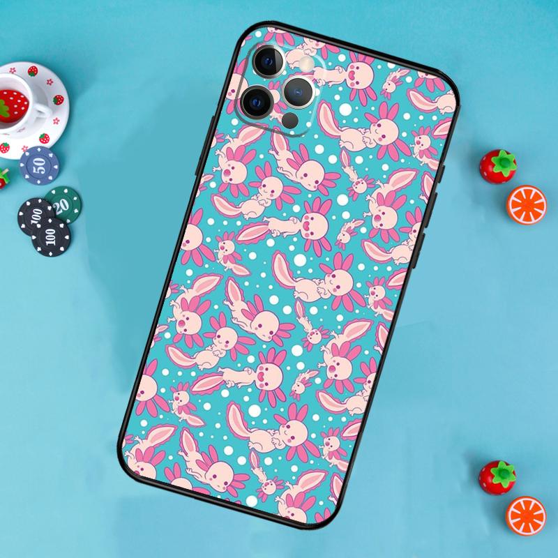 Süßes Tier Axolotl Handyhülle Für iPhone 17 Air 13 16 15 11 12 14 Pro Max 13 12 mini 15 16 Plus 16e Hülle Funda