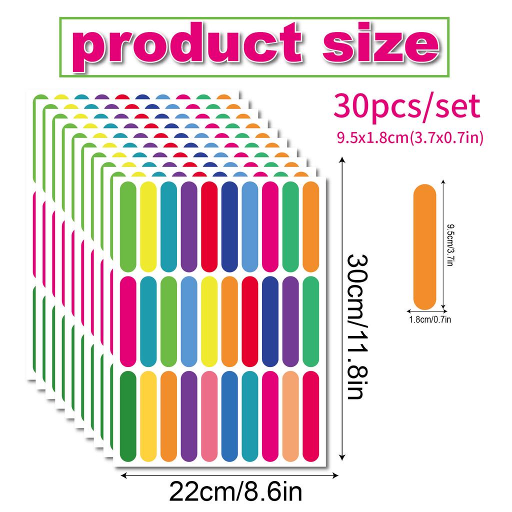 Confetti colored strip stickers Nordic ins style cute living room children's room decoration self-adhesive wall stickers