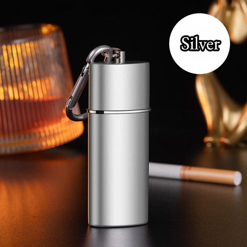 Portable Pocket Ashtray with Keychain Fireproof Metal Ashtray Car Cigar Ash Storage Organizer Outdoor Smoking Ash Holder