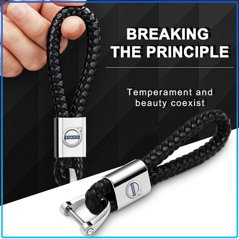 Car Key Chain Key Ring Key Lanyard Car Emblem Accessories For Volvo XC60 XC90 S60 S80 S40 V40 V60 V70 V50 XC70