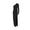 Hot Sale Sexy Black Slash Shoulder Dress Women's Summer New Inside Banquet Hip Wrap Dress Skirt Women's Clothing