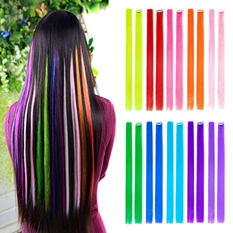 Накладные волосы розового цвета на клипсе — фото 6