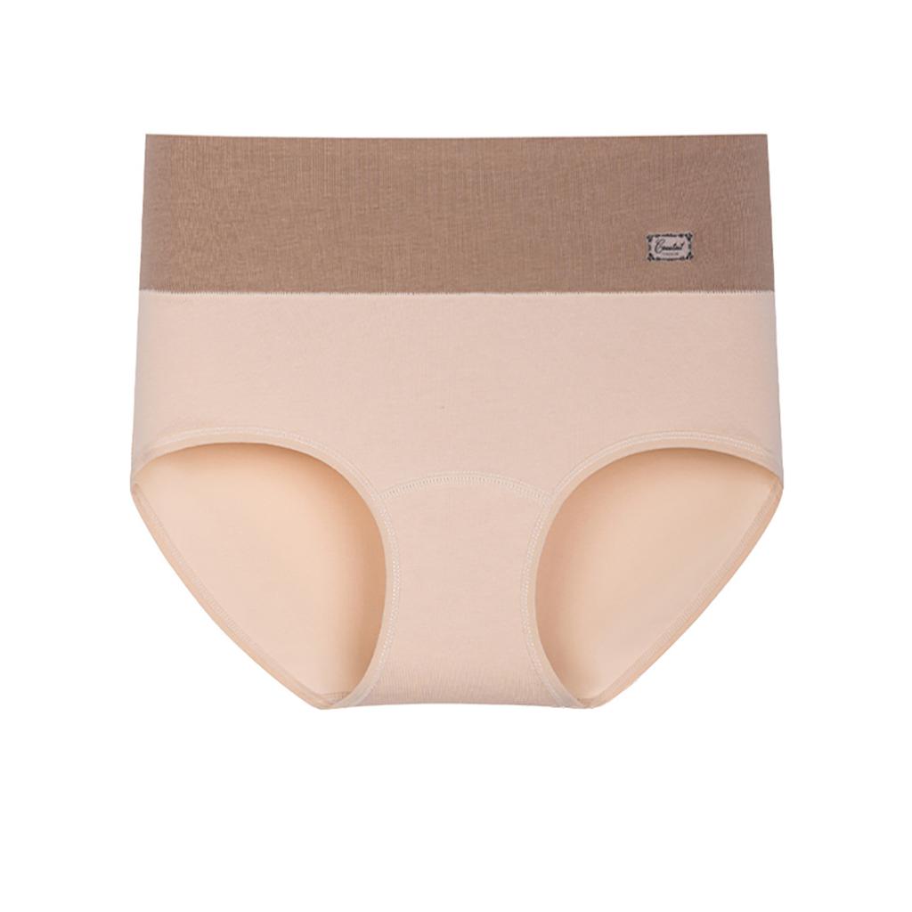 Plus  Size Ladies Spring and Autumn Pure Cotton Extended Crotch High Waist Midwaist Briefs