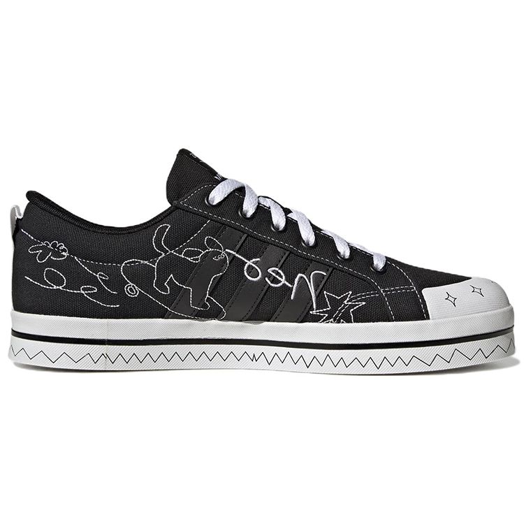 Adidas Bravada Logo Stickerei Unisex Sneaker Schwarz HP3167