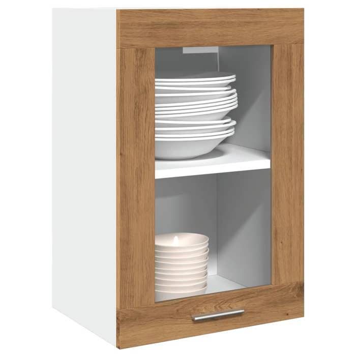 VidaXL Vitrine suspendue "Lyon" Chêne artisanal 40 x 31 x 60 cm Bois d'ingénierie 856099