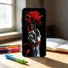 R-Red Rose Skull Phone Case For Samsung S25,S24,S21,S22,S23,S30,Ultra,S20,Plus,Fe,Note,10,9,5G Black Cover