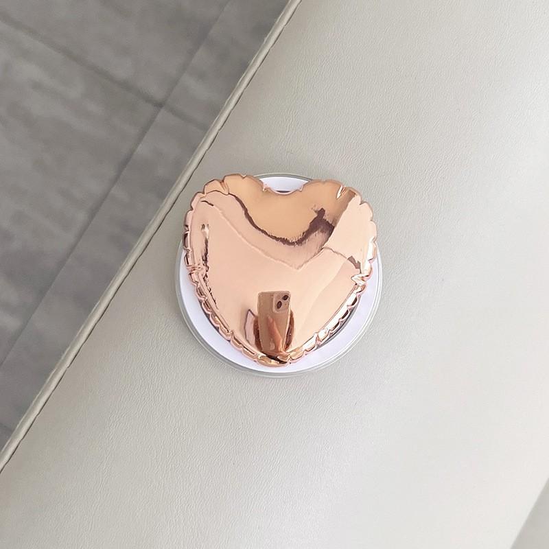 

Metal Plating Heart Strawberry Magnetic Suction Mobile Phone Airbag Holder Magsafe Extendable Creative Desktop Watch TV Show