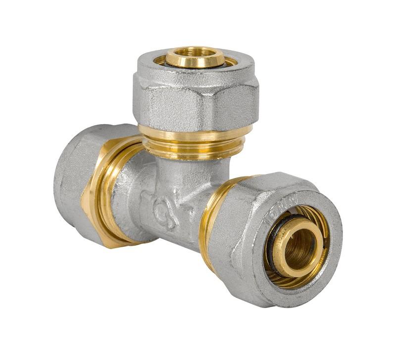 Pex-Al-Pex T-kus Chrom 16*16*16 Trojitý - D16*16*16T3