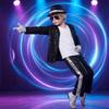 Children's Dance Performance Costume Set Sequined Jacket Pants T-Shirt Gloves Hat Sunglasses Tap Dance Outfit Stage Wear for Kids