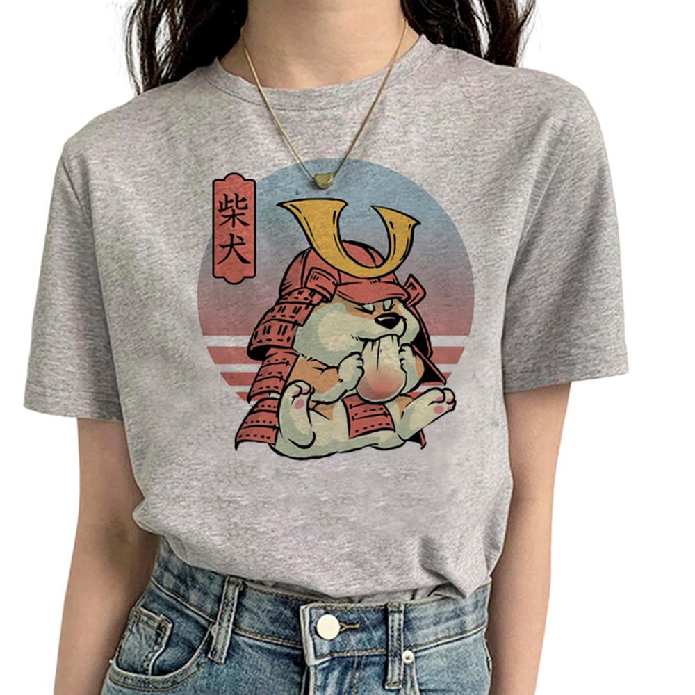 Shiba Inu t shirt Women harajuku streetwear comic tshirts feUnisex Japanese 2000s anime clothing
