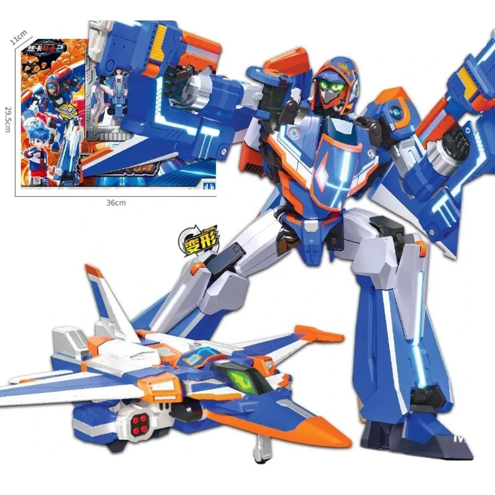 Metal Cardbot Season 2 Blue Cop S Transforming Robot To Car Action Figures with Card Transformation Car Musclehyde Model Toys