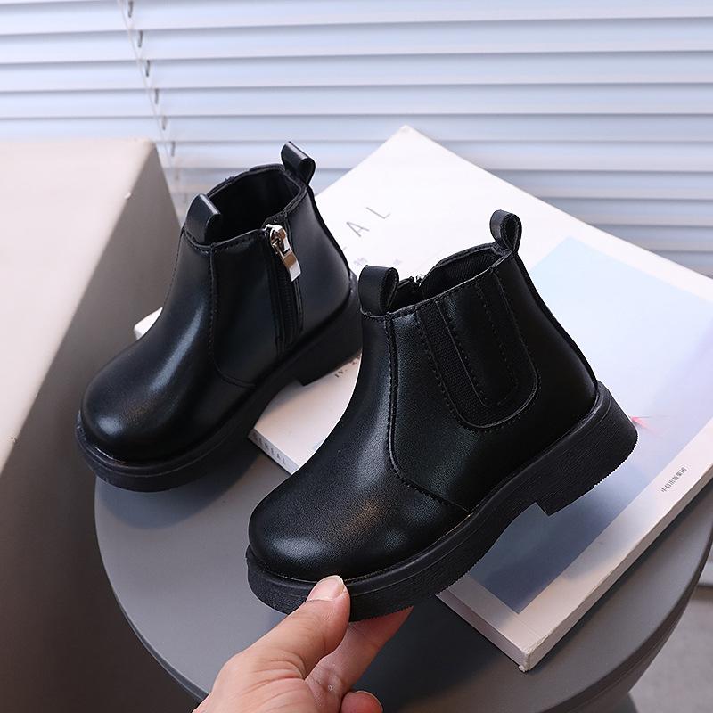 Girls' new sweet and cool British Martin boots Boys' popular soft-soled baby Martin boots Fashion versatile foreign style models
