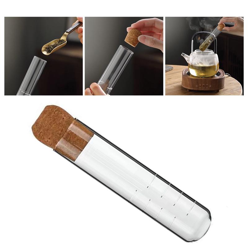 Reagenzglas aus hochborosilikatglas Tee-Ei Glasdesign Teesieb für Tasse Ausgefallener Filter Neu Puer Kräutertee Werkzeuge Zubehör