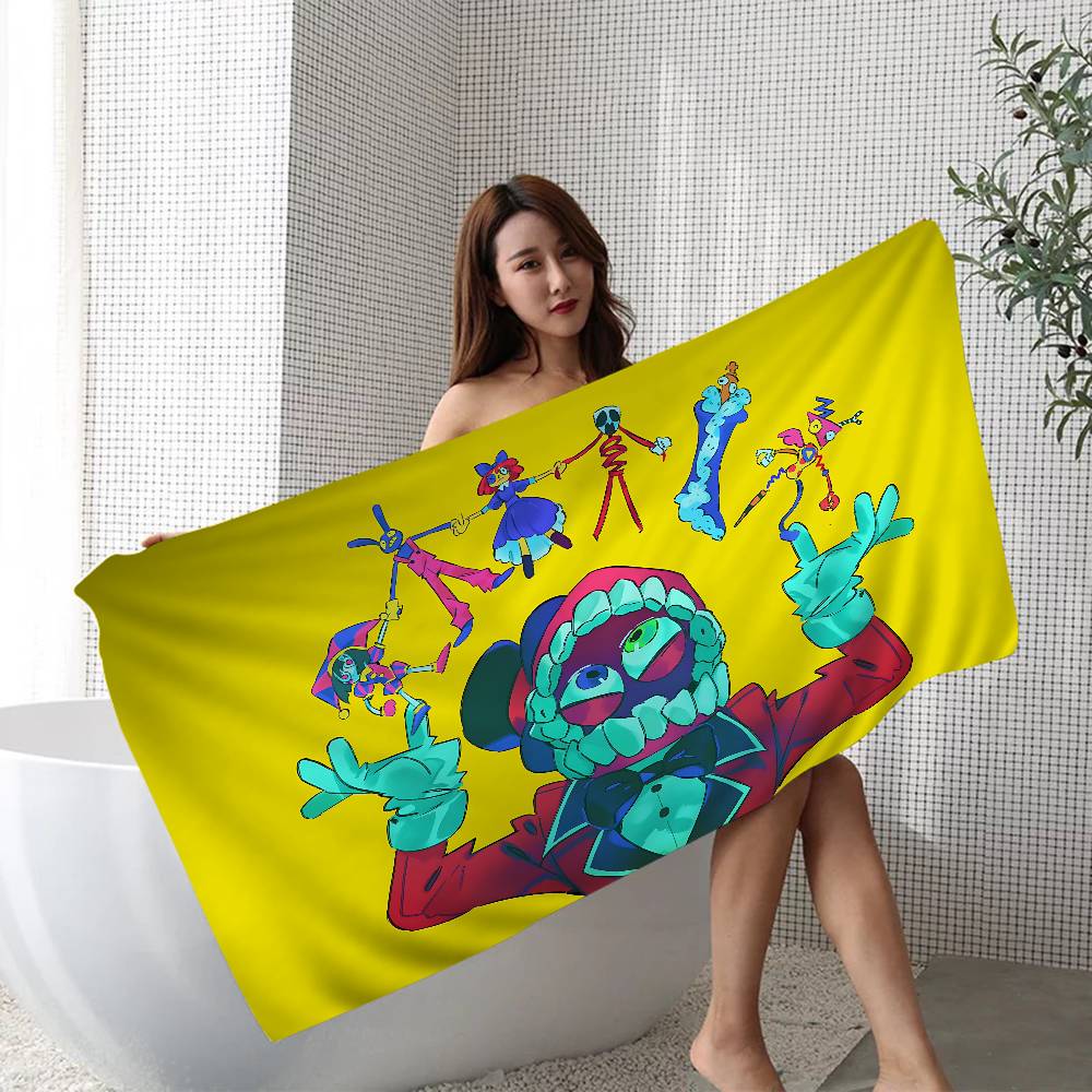 Popular Animated The A-Amazing D-Digital C-Circus Beach Towel Colorful Bath Towels For Girl Microfiber Quick Dry Custom Sand