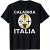 T-shirt Stemma della Calabria Italia 100% Cotone Girocollo Manica Corta Estiva Casual Unisex T-shirt Streetwear