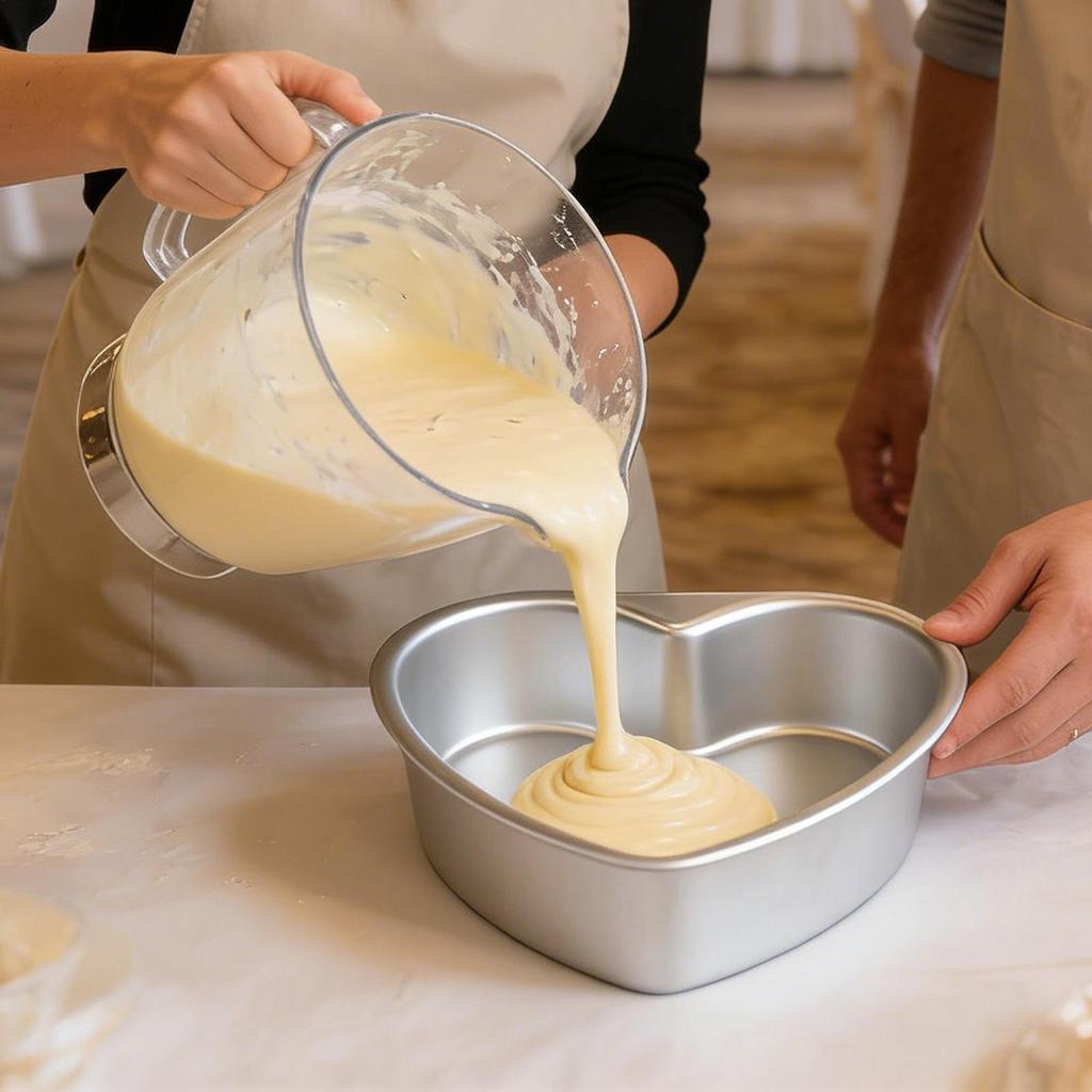 Heart Cake Pan 8 inch Nonstick Heart Shaped Cake Pan Removable Bottom Deep Mold for Cheesecake Muffin Dessert Valentines