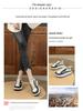 2024 Wiosna Damskie Białe Retro Buty Skate z Grubej Podeszwy ze Skóry Naturalnej - Wszechstronne, Płaskie, Casualowe Sneakersy Plus Size