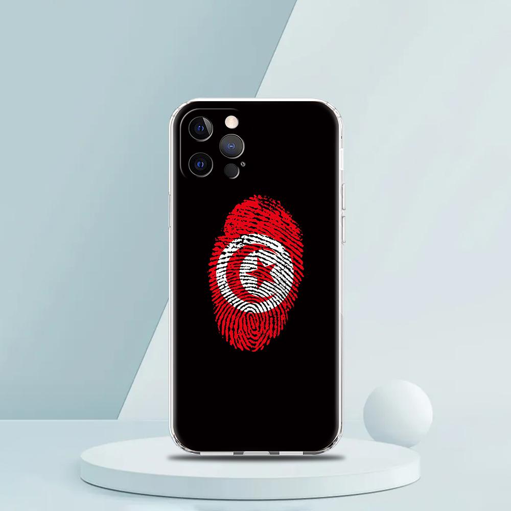 Tunisia Flag Phone Case for iPhone 16 15 14 13 12 Pro Max Transparent Soft for iPhone 11 Pro Max 7 8 Plus XS XR Shell Bags