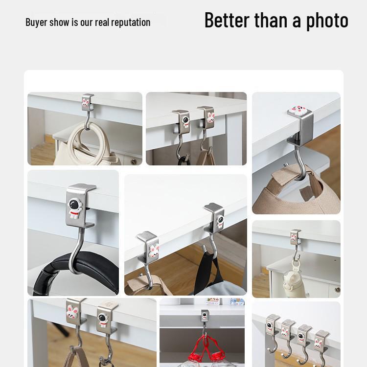 Adjustable Desk Edge Hook for Backpacks & Bags - Perfect for School & Dorm Use