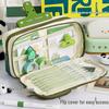 Hardcore Workwear Style Boys' Multifunctional Pencil Case - 2025 New Black Stationery Box for Junior High & High School