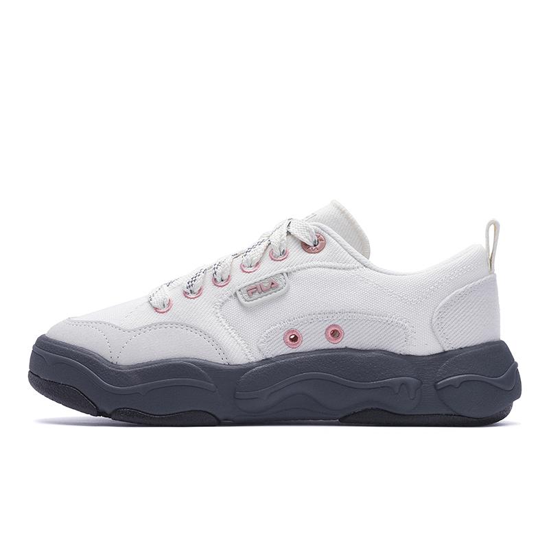 Fila Burger Fashion Versatile Trendy Casual Comfortable Low-Top Canvas Shoes Women sneaker White Gray F12W532301FMV