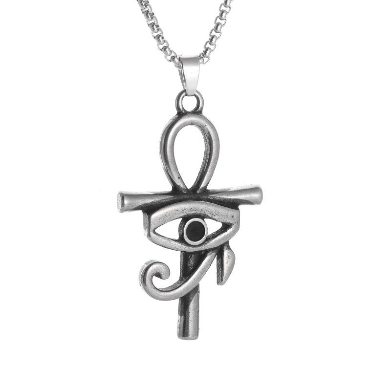 Vintage Devil's Eye Pendant Necklace