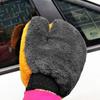 Weiche Autowaschhandschuhe Doppelseitig Fleece Mikrofaser Chenille Trockentuch Auto Karosserie Fenster Reifen Reinigungs-Handschuh Verdickt