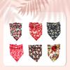 Pet Triangular Saliva Slobber Scarf Single Layer Cloth Washable Neck Towel Decorative Bib Fashion Accessory for Home
