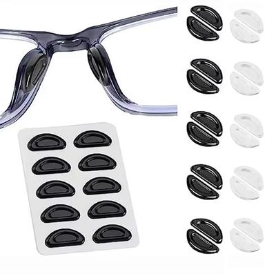 10/20 Pairs Eyeglasses Anti Slip Nose Pads Soft Silicone Adhesive Glasses Nose Pads For Plastic Frame Glasses Sunglasses