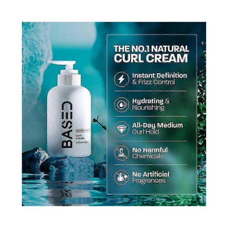 Based On Sea Salt Spray & Santal Sandalwood Curl Cream for Natural Light Hold 2025
