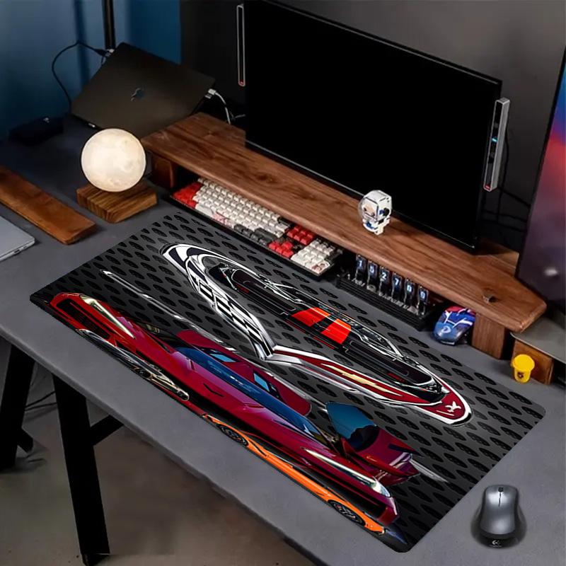 Chevrolet Corvette Print Mouse Pad, Anti‑Slip Desktop keyboard Mat, for PC Laptop Gaming Working Daily Use, Cool Festival Surprise Gift