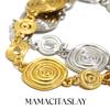 MamacitaSlay 316L Stainless Steel Round Thread Bracelet 18K Gold Plated Waterproof Wrist Jewelry Women's Unique Bracelet Gifts
