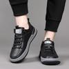 2024New Men Luxury Brand Vulcanized Shoes Trendy Walking Sneakers Breathable Casual Genuine Leather Shoe Flat Bottom Trendy Shoe