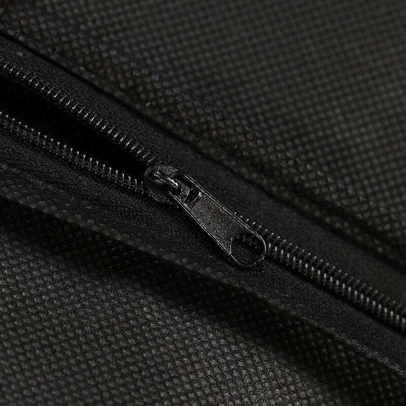Black Garment Bag with Zipper for Suits and Coats - Customizable Logo, Non-Woven Fabric, In Stock