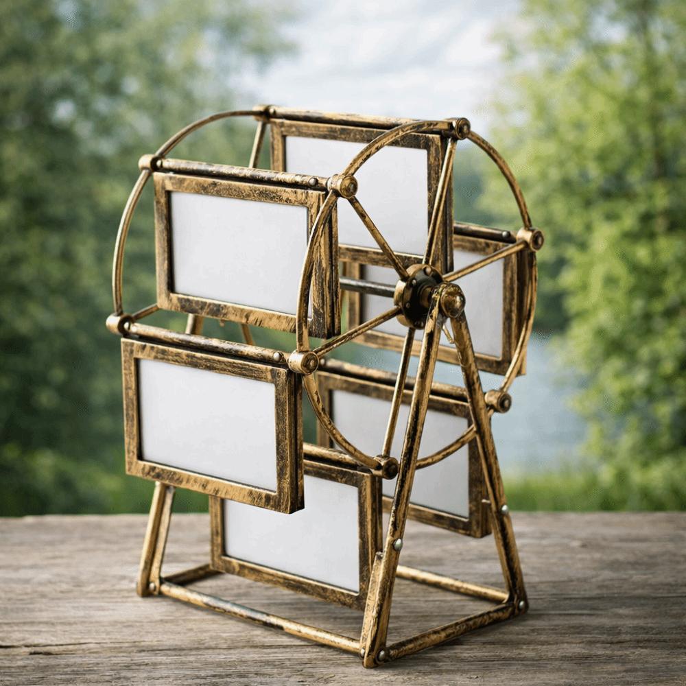 360° drehbarer Bilderrahmen 12 Fotoplätze Windmühlen-Bilderrahmen Geburtstagsgeschenk