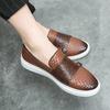 Men's Shoes New Men's Board Shoes Leather Cover Loafers Foreign Trade One-pedal British Large-size Casual Leather Shoes