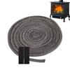 16mm X 2M Black Gasket Tape Fireplace Sealing Rope Wood Burning Stove Door Self-Adhesive Fiberglass Sealing Cord Replacement