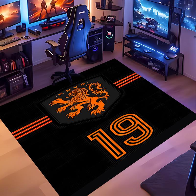 1pc Football club logo Entrance Mat, Non-Slip Mat Area Rug,Room Decor, Outdoor Decor, Kitchen Rug,Doormat - Machine Washable, Easy to Clean