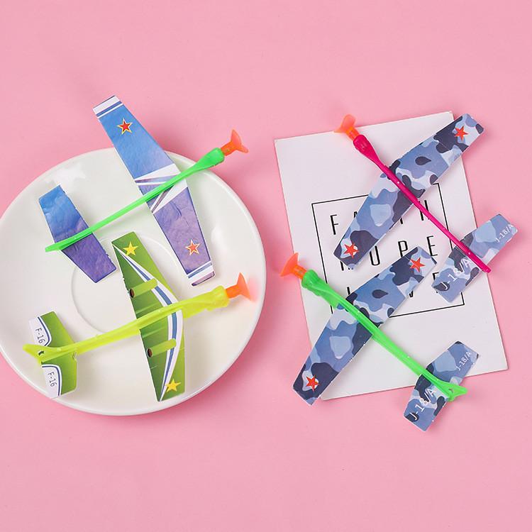 Launching Plastic Airplane Toy With Pull String Action For Parent Play Child