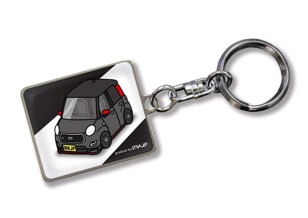 MKJP Custom Keychain, Daihatsu Cast Sports LA260S Base: Black, Black